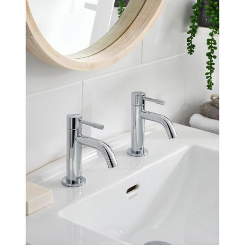 Bristan Mila Basin Pillar Taps Chrome MI 1/2 C